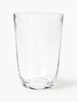 New Vasos de vidrio soplado Hammered, 4 uds. Menaje De Mesa
