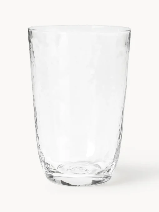 New Vasos de vidrio soplado Hammered, 4 uds. Menaje De Mesa