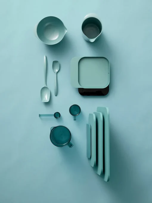 Utensilios De Cocina>Rosti Vasos medidores con cuchara Mensura, 3 pzas. Turquesa transparente