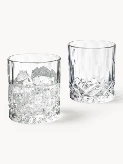 Sale Vasos old fashioned con relieve de cristal George, 4 uds. Vasos|Vajillas Completas