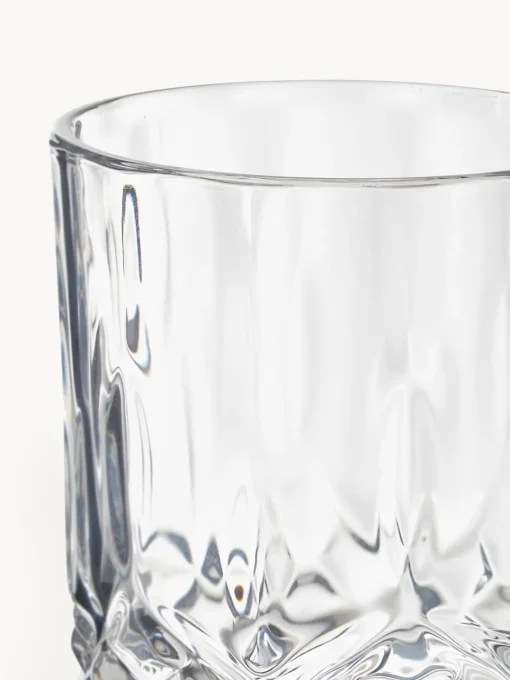 Sale Vasos old fashioned con relieve de cristal George, 4 uds. Vasos|Vajillas Completas
