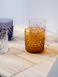 Vasos soplados artesanalmente Hobnail (2 uds.) Vajillas Completas|Menaje De Mesa