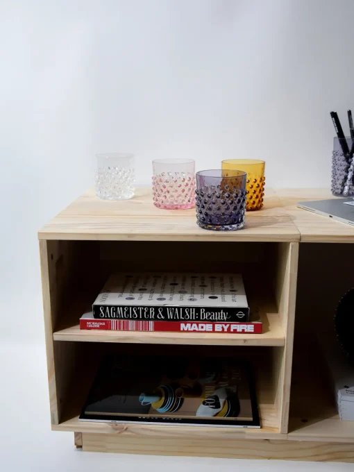 Vajillas Completas|Menaje De Mesa>ANNA VON LIPA Vasos soplados artesanalmente Hobnail (2 uds.) Ciruela