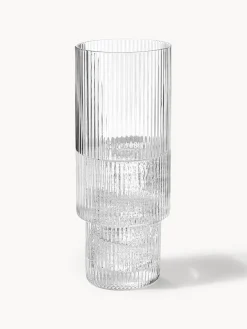 Sale Vasos soplados con relieves Ripple, 4 uds. Copas De Cóctel|Vajillas Completas
