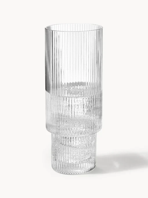 Sale Vasos soplados con relieves Ripple, 4 uds. Copas De Cóctel|Vajillas Completas
