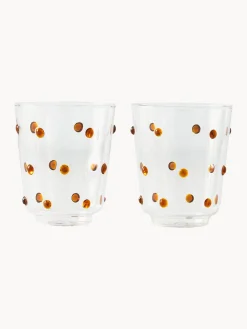 Vasos|Vajillas Completas></noscript>POLSPOTTEN Vasos soplados de vidrio borosilicato Nob, 2 uds. Transparente, marrón claro