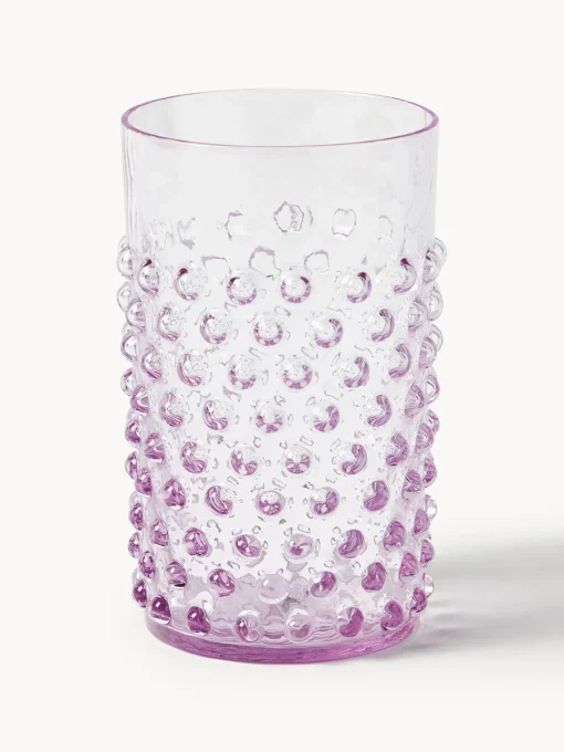 Vasos|Vajillas Completas>ANNA VON LIPA Vasos soplados Hobnail, 6 uds. Lila transparente