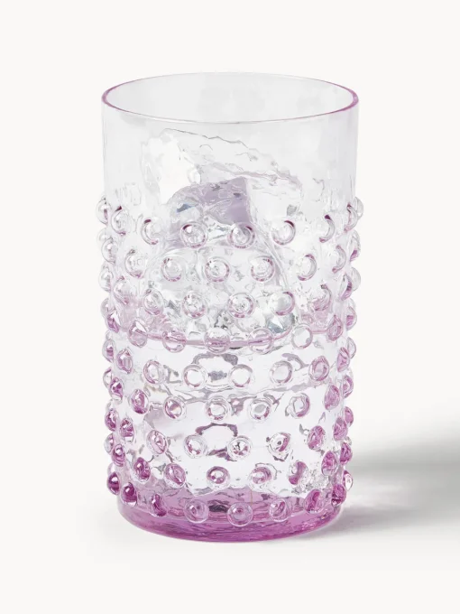 Vasos|Vajillas Completas>ANNA VON LIPA Vasos soplados Hobnail, 6 uds. Lila transparente