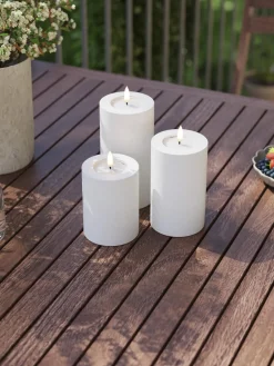 Velas Led|Velas Decorativas>Deluxe Homeart Vela LED artesanal para exterior Real Flame, 15 cm
