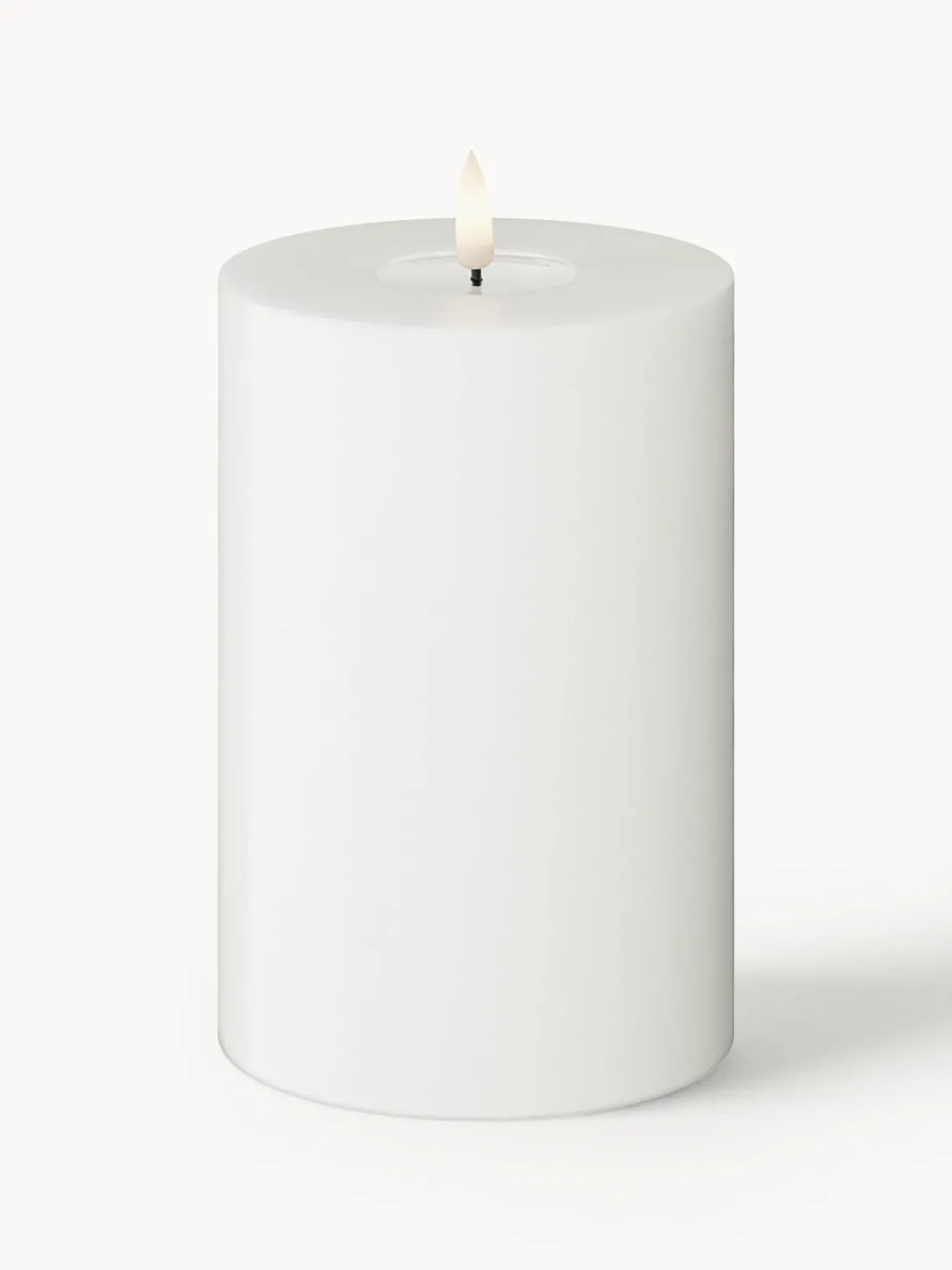Velas Led|Velas Decorativas>Deluxe Homeart Vela LED artesanal Real Flame, 15 cm Blanco