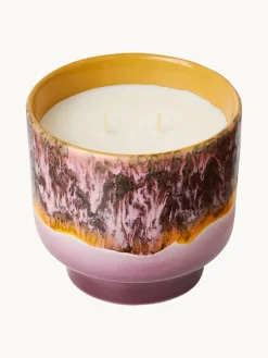 Velas Perfumadas|Jarrones></noscript>HKLIVING Vela perfumada artesanal de dos mechas 70´s (salvia y pétalos de rosa) Tonos lilas, naranja