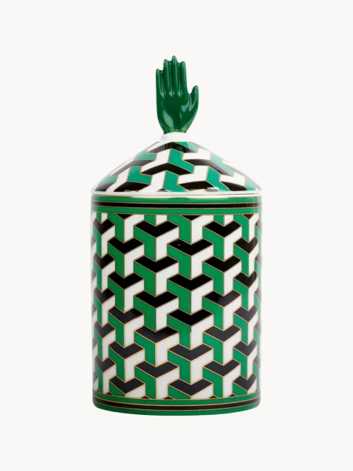 Velas Perfumadas|Jarrones>Maison La Bougie Vela perfumada artesanal Rivioli (gurjum, geranio y azafrán) Verde, negro, blanco