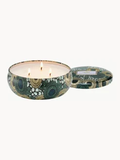 Velas Perfumadas|Jarrones></noscript>Voluspa Vela perfumada artesanal de tres mechas Japonica Collection (madera de cacao, verbena y lavanda) Madera de cedro francés, verbena y lavanda búlgara