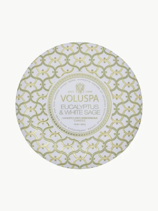 Online Vela perfumada artesanal de tres mechas Maison Blanc (eucalipto, cardamomo, salvia y corteza de hinoki) Velas Perfumadas|Jarrones