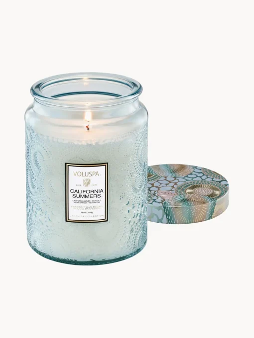 Velas Perfumadas|Jarrones>Voluspa Vela perfumada artesanal California Summers (sal marina, vainilla cálida, madera de teca)