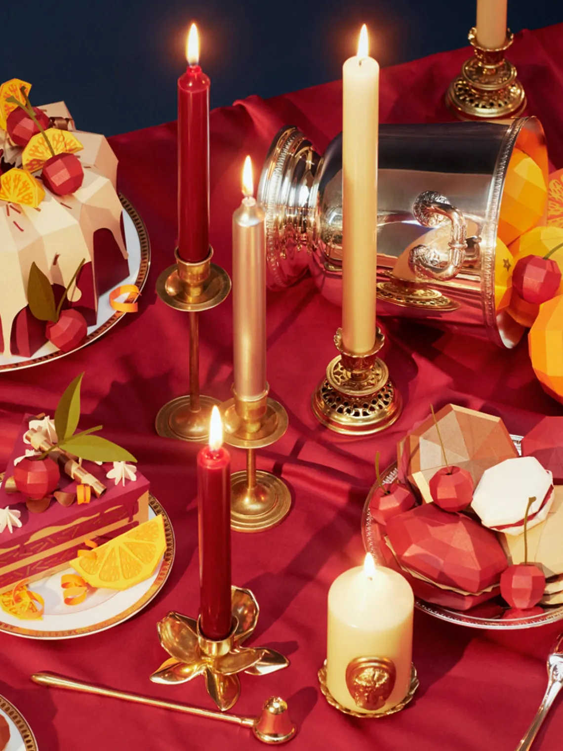 Best Velas cónicas artesanales Madeleine, 6 uds. Velas Decorativas|Jarrones