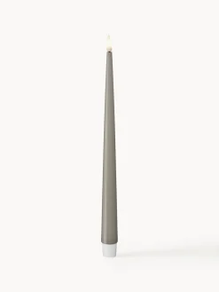 Velas Led|Velas Decorativas>Deluxe Homeart Velas cónicas LED artesanales Real Flame, 28 cm, 2 uds. Greige