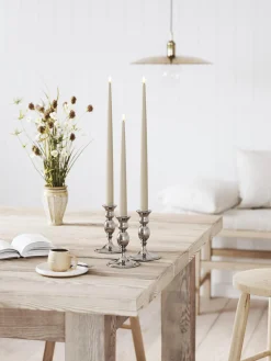 Velas Led|Velas Decorativas></noscript>Deluxe Homeart Velas cónicas LED artesanales Real Flame, 28 cm, 2 uds. Greige