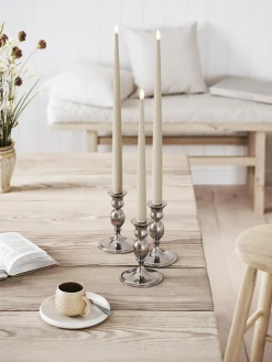 Velas Led|Velas Decorativas></noscript>Deluxe Homeart Velas cónicas LED artesanales Real Flame, 28 cm, 2 uds. Greige