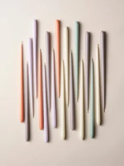 Velas Decorativas|Jarrones></noscript>STOFF Nagel Velas cónicas , 6 uds. Gris
