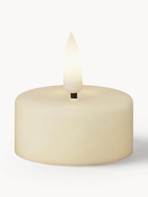 Velas Led|Velas Decorativas>Deluxe Homeart Velas de té LED artesanales Real Flame, 4 uds. Blanco crema