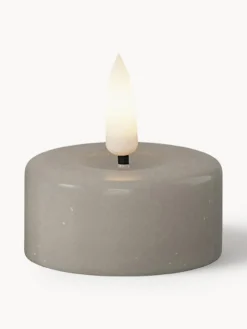 Velas Led|Velas Decorativas>Deluxe Homeart Velas de té LED artesanales Real Flame, 4 uds. Greige