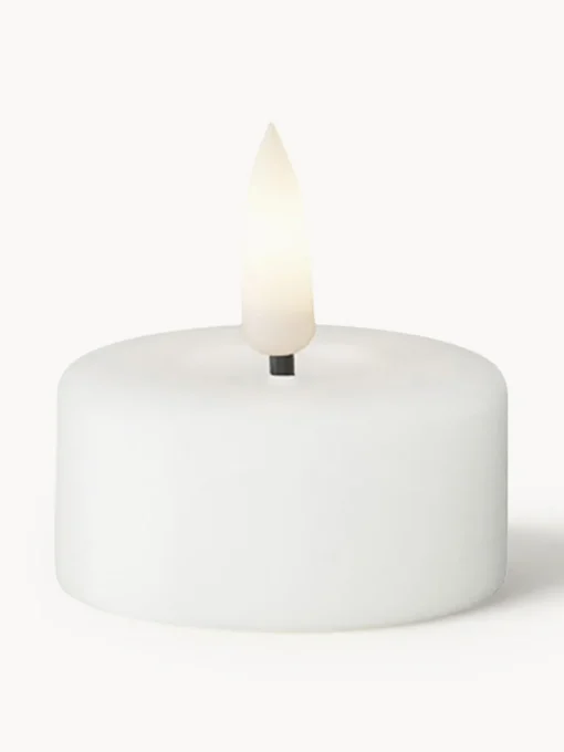 Velas Led|Velas Decorativas>Deluxe Homeart Velas de té LED artesanales Real Flame, 4 uds. Blanco