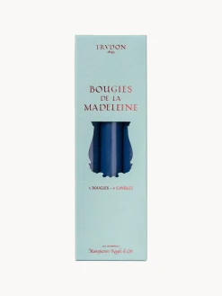 Velas Decorativas|Jarrones></noscript>Trudon Velas para cena artesanales Madeleine, 6 uds. Azul oscuro