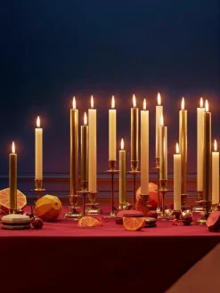 Velas Decorativas|Jarrones>Trudon Velas para cena artesanales Madeleine, 6 uds. Dorado