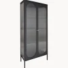 Vitrinas|Vitrinas>House Nordic Vitrina de metal con cristal acanalado Adelaide