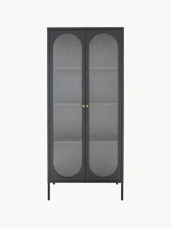 Vitrinas|Vitrinas></noscript>House Nordic Vitrina de metal con cristal acanalado Adelaide