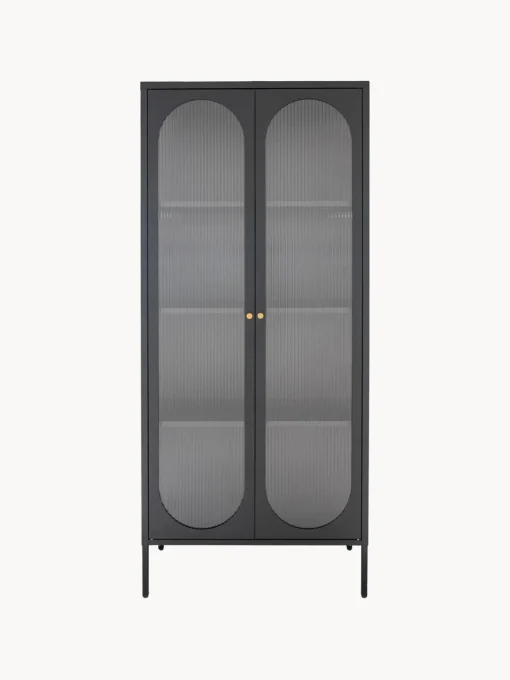 Vitrinas|Vitrinas>House Nordic Vitrina de metal con cristal acanalado Adelaide