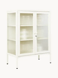 Vitrinas|Vitrinas></noscript>Mustard Made Vitrina de metal con cristal acanalado The Mixer Blanco Off White