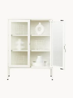 Vitrinas|Vitrinas></noscript>Mustard Made Vitrina de metal con cristal acanalado The Mixer Blanco Off White