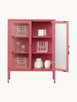 Vitrinas|Vitrinas></noscript>Mustard Made Vitrina de metal con cristal acanalado The Mixer Rosa palo