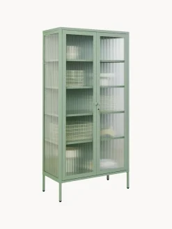 Outlet Vitrina de metal con cristal acanalado The Collector Vitrinas|Vitrinas