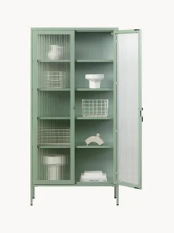 Outlet Vitrina de metal con cristal acanalado The Collector Vitrinas|Vitrinas