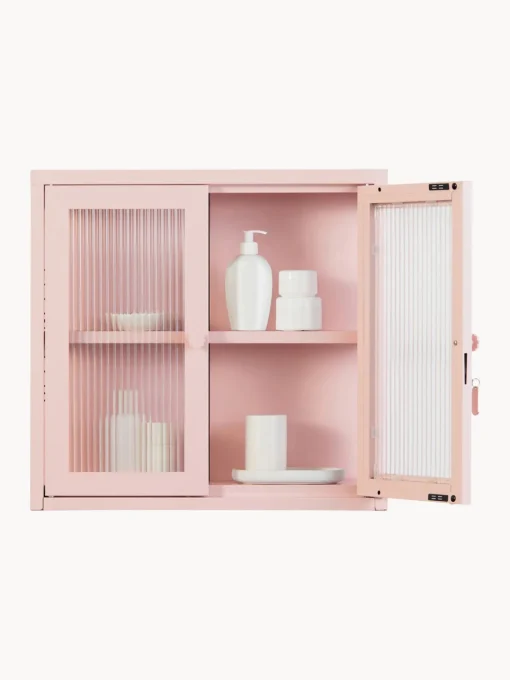 Estanterías De Pared|Vitrinas>Mustard Made Vitrina de pared The Kit Transparente, rosa claro