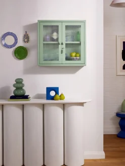 Estanterías De Pared|Vitrinas>Mustard Made Vitrina de pared The Kit Transparente, verde menta