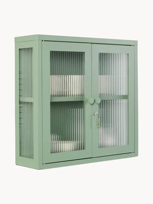 Estanterías De Pared|Vitrinas>Mustard Made Vitrina de pared The Kit Transparente, verde menta