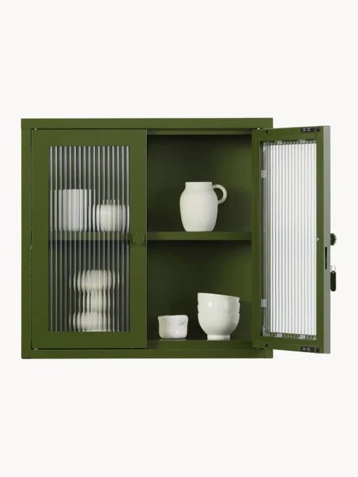 Estanterías De Pared|Vitrinas>Mustard Made Vitrina de pared The Kit Transparente, verde oscuro