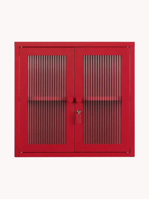 Estanterías De Pared|Vitrinas>Mustard Made Vitrina de pared The Kit Transparente, rojo