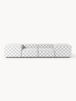 Sofás>Westwing Collection Westwing | Crosby Studios, sofá modular con reposabrazos anchos Lennon (3 plazas) Tejido gris claro, blanco