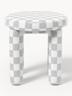 Pufs Y Otomanos|Pufs Y Otomanos></noscript>Westwing Collection Westwing | Crosby Studios, taburete tapizado Tabouret Blanco, gris claro