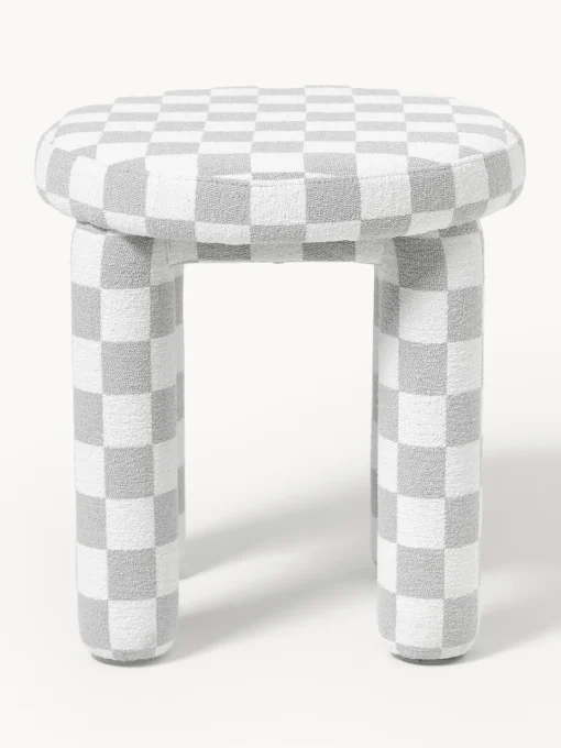 Pufs Y Otomanos|Pufs Y Otomanos>Westwing Collection Westwing | Crosby Studios, taburete tapizado Tabouret Blanco, gris claro