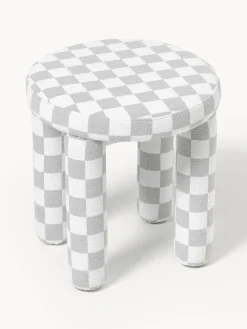 Pufs Y Otomanos|Pufs Y Otomanos></noscript>Westwing Collection Westwing | Crosby Studios, taburete tapizado Tabouret Blanco, gris claro