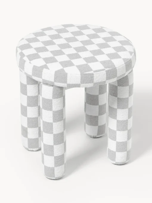 Pufs Y Otomanos|Pufs Y Otomanos>Westwing Collection Westwing | Crosby Studios, taburete tapizado Tabouret Blanco, gris claro