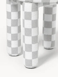 Pufs Y Otomanos|Pufs Y Otomanos></noscript>Westwing Collection Westwing | Crosby Studios, taburete tapizado Tabouret Blanco, gris claro