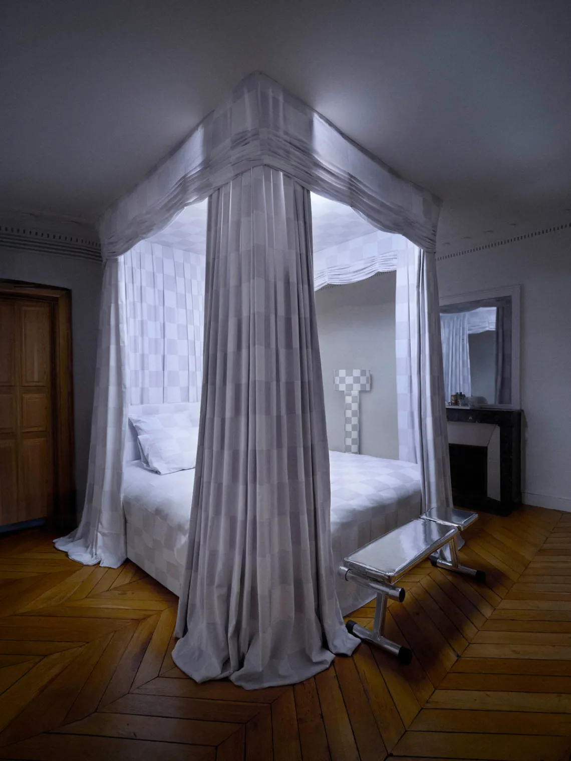 Online Westwing | Crosby Studios, funda nórdica de algodón a cuadros Damier Mantas|Fundas Nórdicas