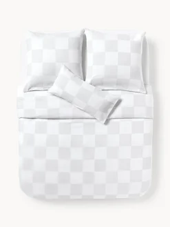 Online Westwing | Crosby Studios, funda nórdica de algodón a cuadros Damier Mantas|Fundas Nórdicas